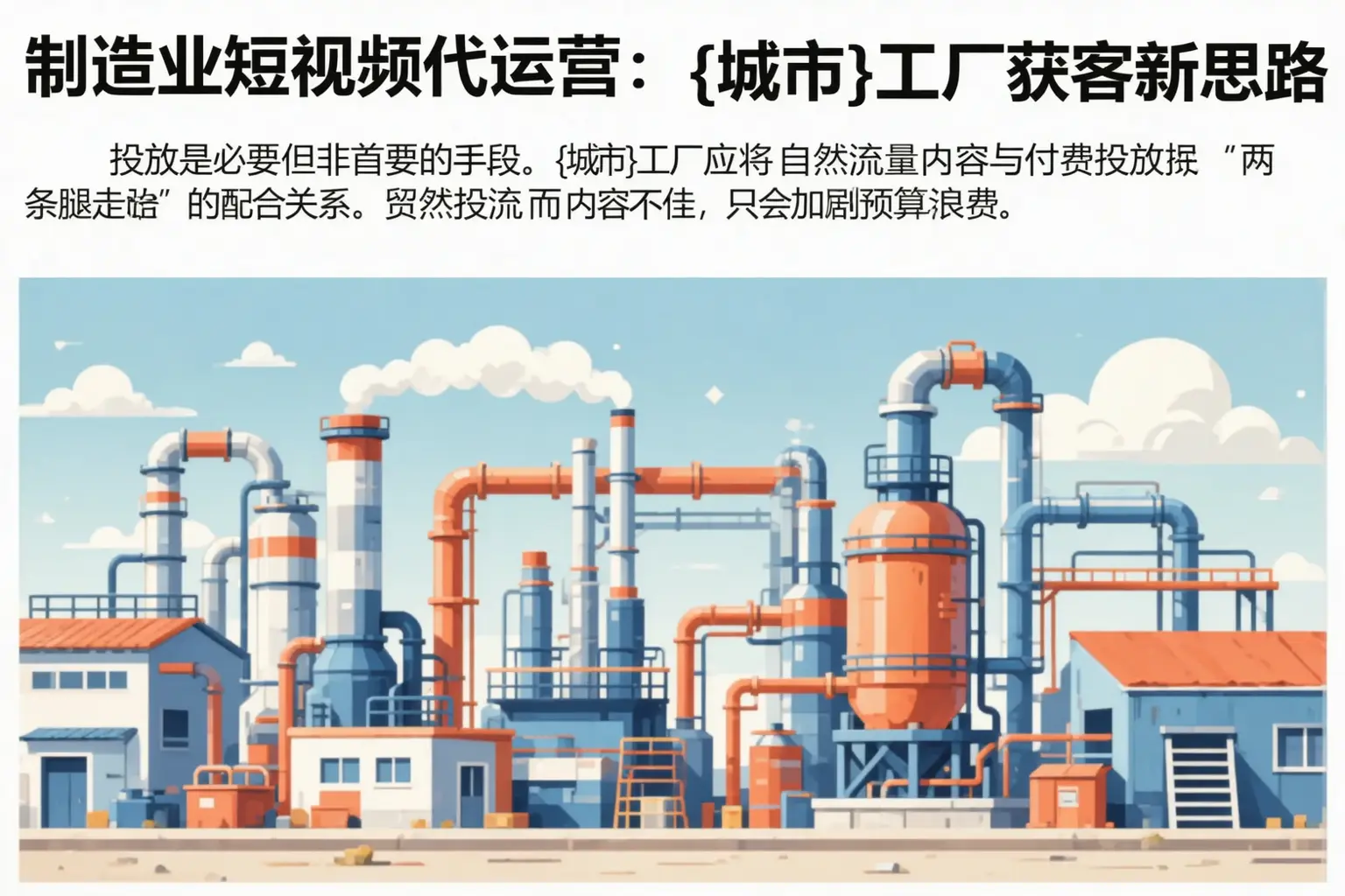 制造业短视频代运营:霸州工厂获客新思路